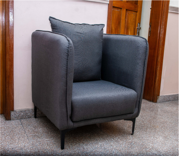 single seater gray chair